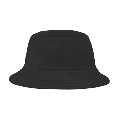 Black Bucket Hat with White Human Soul Design