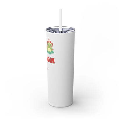 In My Shroom Era, Magic Mushrooms Frog 20oz Skinny Tumbler with Straw - Side View 2