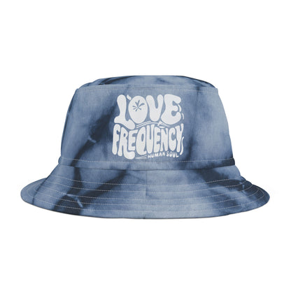 Bucket Hat, Love Frequency Blue Tie Dye