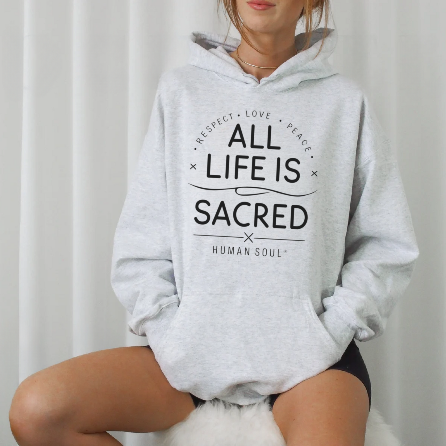 All Life is Sacred Hoodie – Eco-Friendly Spiritual Hoodie