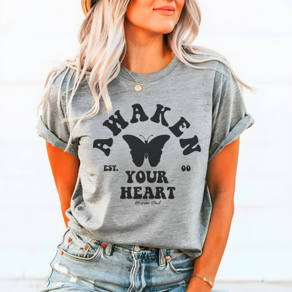Awaken Your Heart, Spiritual Awakening Butterfly T-Shirt
