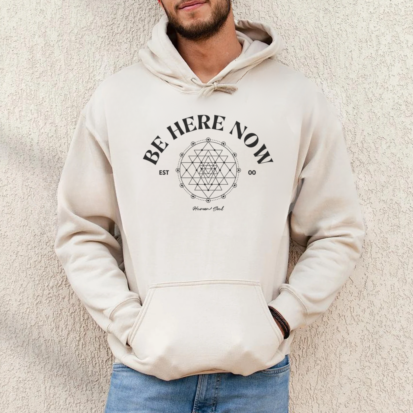 Be Here Now Sri Yantra Hoodie for Men