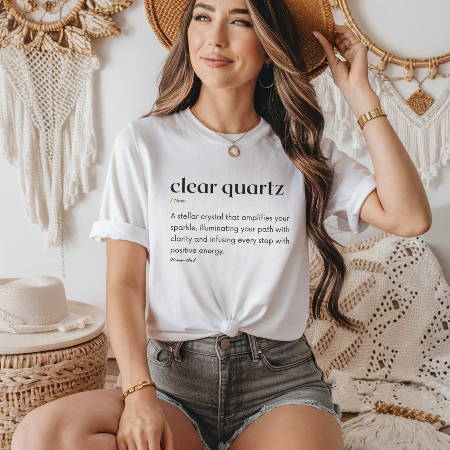 Clear Quartz Crystal Definition Tee