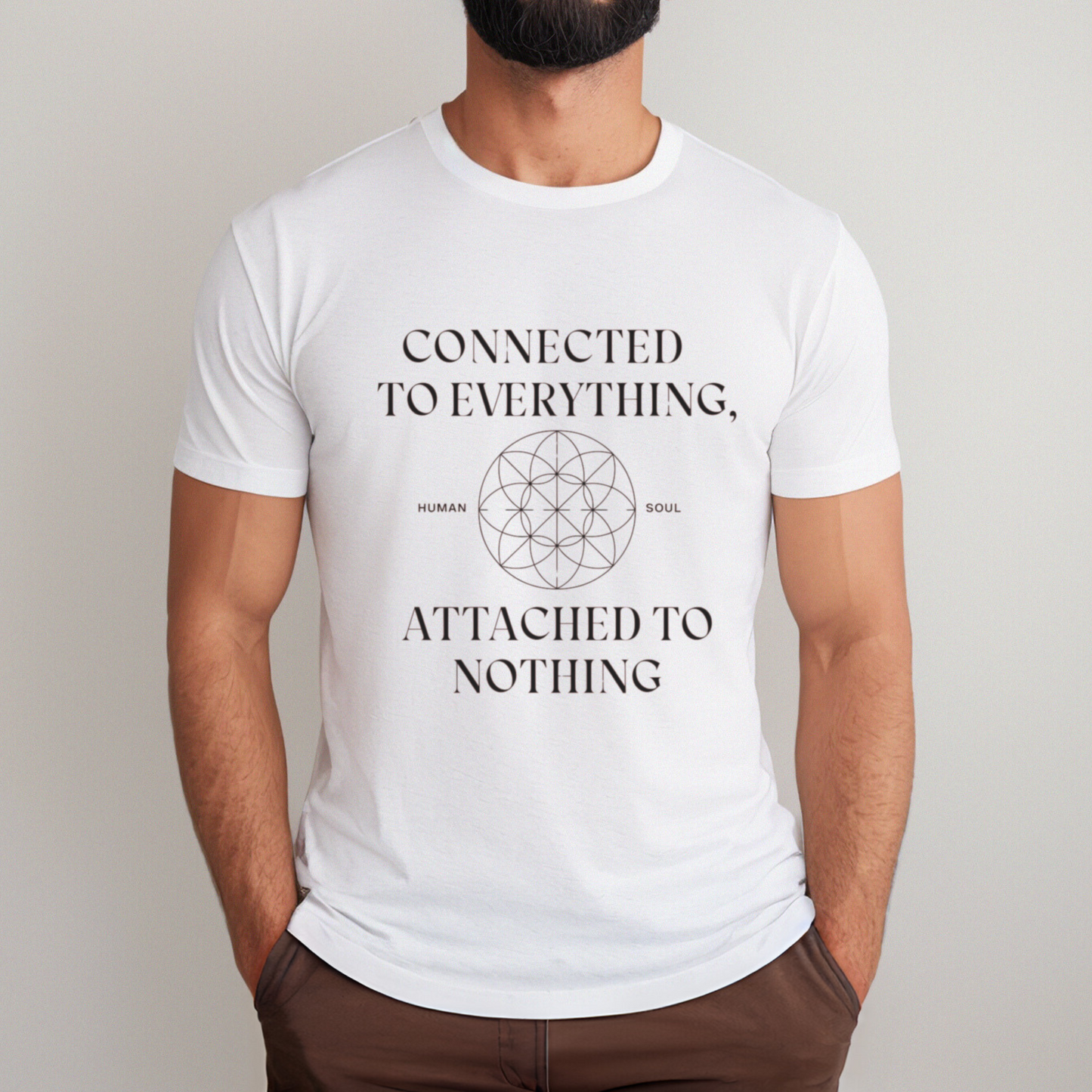 Connected to Everything, Attached to Nothing Sacred Geometry Tee