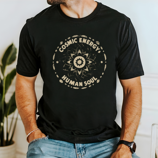 Cosmic Energy, Sacred Geometry Flower T-Shirt