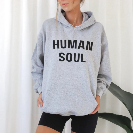 Human Soul Hoodie – Black Letter Logo Hoodie