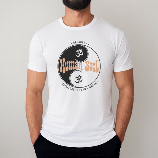 Human Soul with Ying Yang & Om Symbol T-Shirt