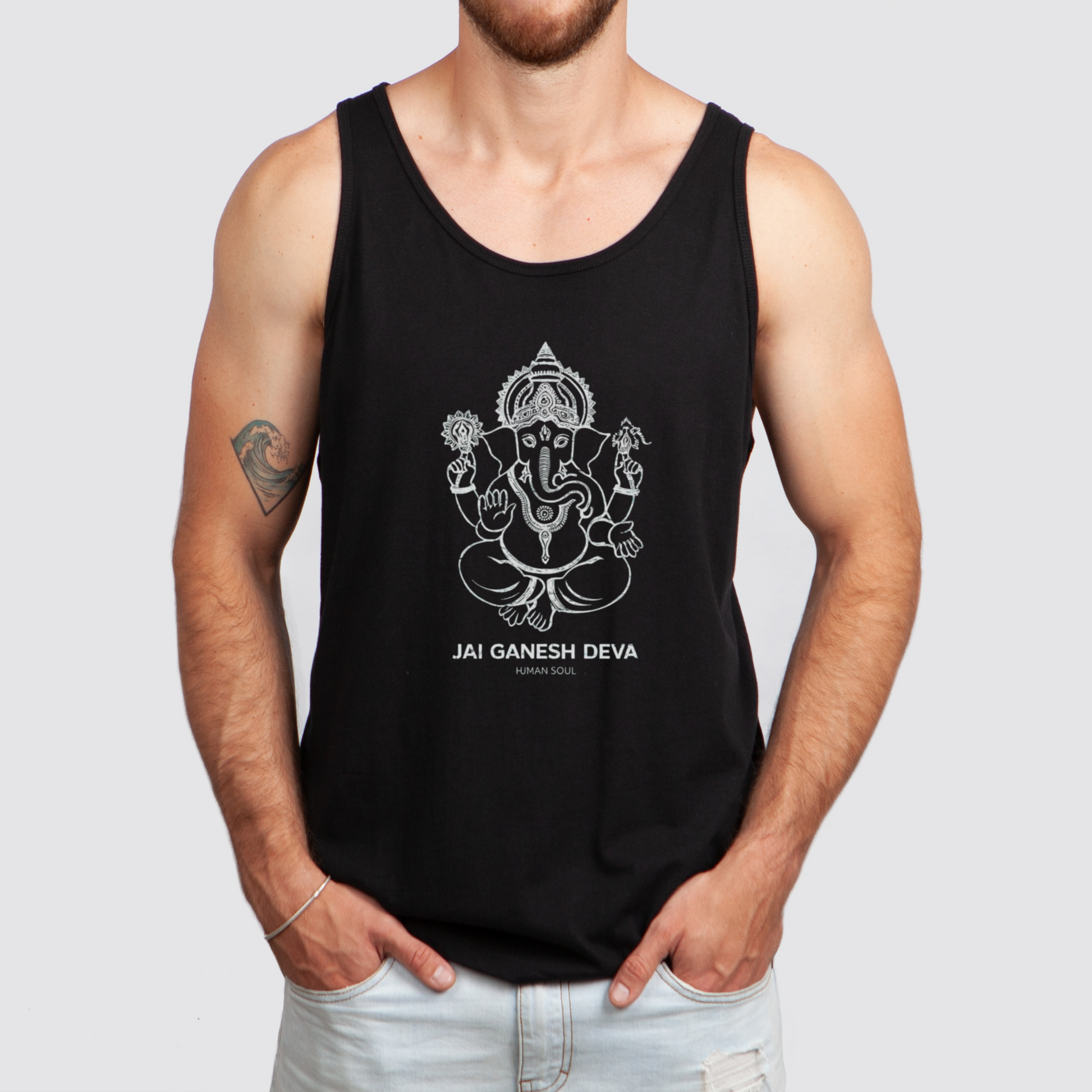 Jai Ganesh Mens Yoga Tank Top