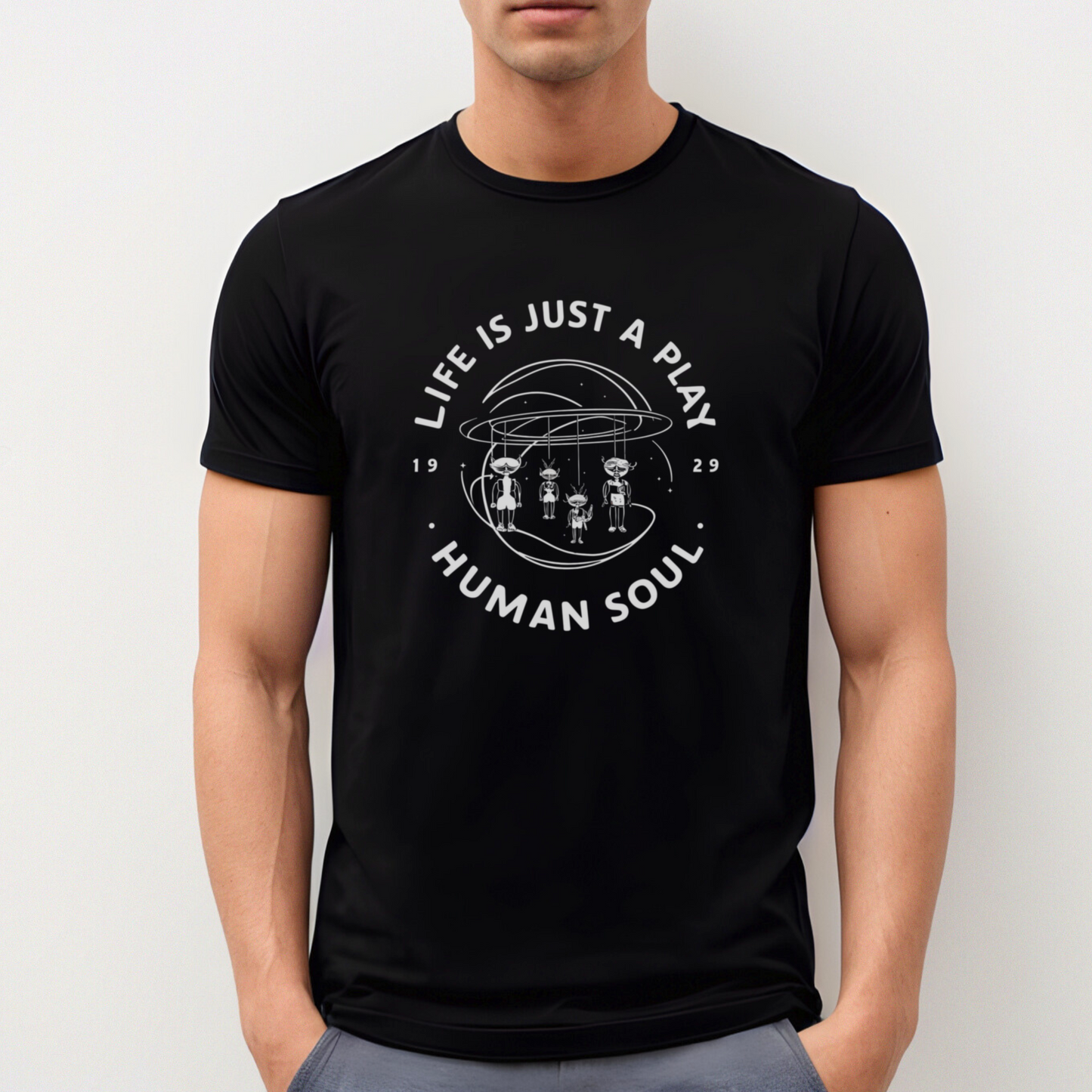 Life is Just a Play Mens Cosmic T-Shirt