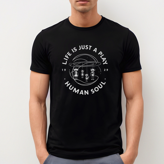 Life is Just a Play Mens Cosmic T-Shirt