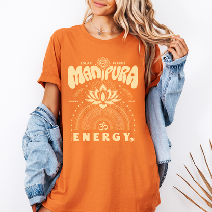 Manipura Solar Plexus Chakra, Om Symbol & Lotus T-Shirt