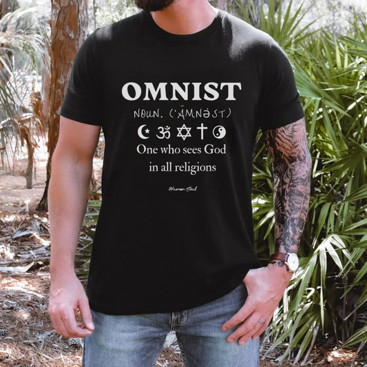 T-Shirt - Omnist Definition with Religious Symbols Graphic Tee