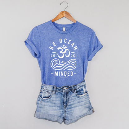 Ocean Wave Om Symbol T Shirt - Be Ocean Minded