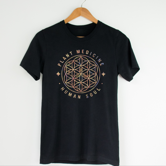 Plant Medicine, Flower of Life Sacred Geometry T-Shirt