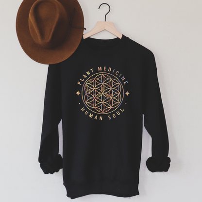 Plant Medicine Flower of Life Sacred Geometry Sweatshirt