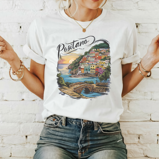 Positano Scenic Italian Chic T-Shirt