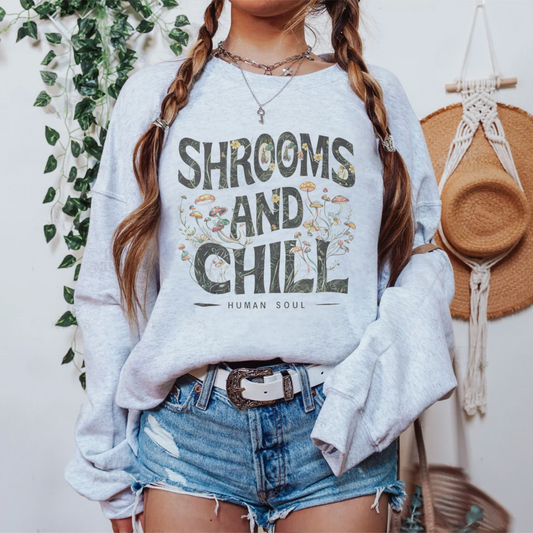 Psychedelic Shrooms and Chill Women's Sweatshirt