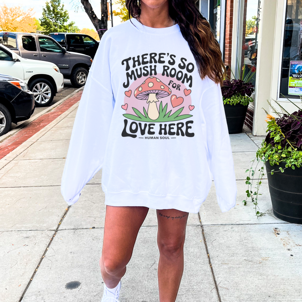 Magic Mushroom Sweatshirt – Mush Room for Love Pullover – Human 