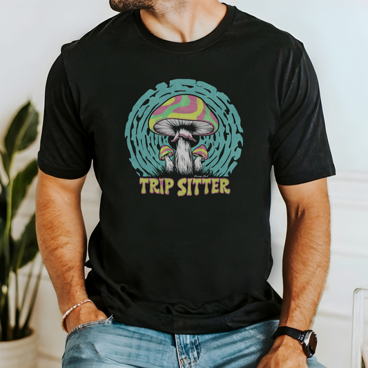 Trip Sitter, Psychedelic Magic Mushroom T-Shirt